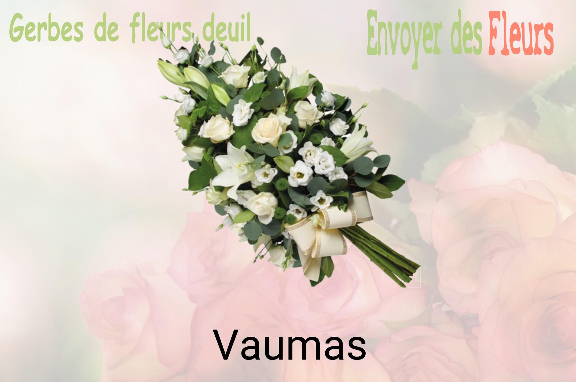 Gerbe de fleurs de deuil livrée à Vaumas